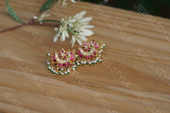 Kundan Earrings (1-1595) (PREORDER)