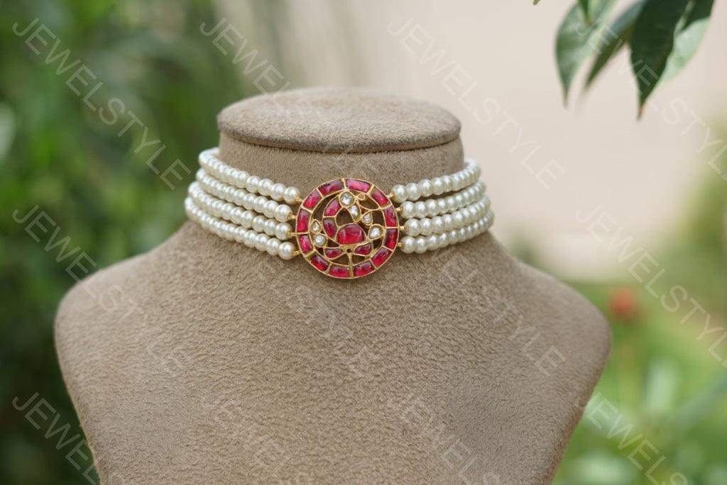 Kundan choker(4-1550)(PREORDER) - JEWELSTYLE