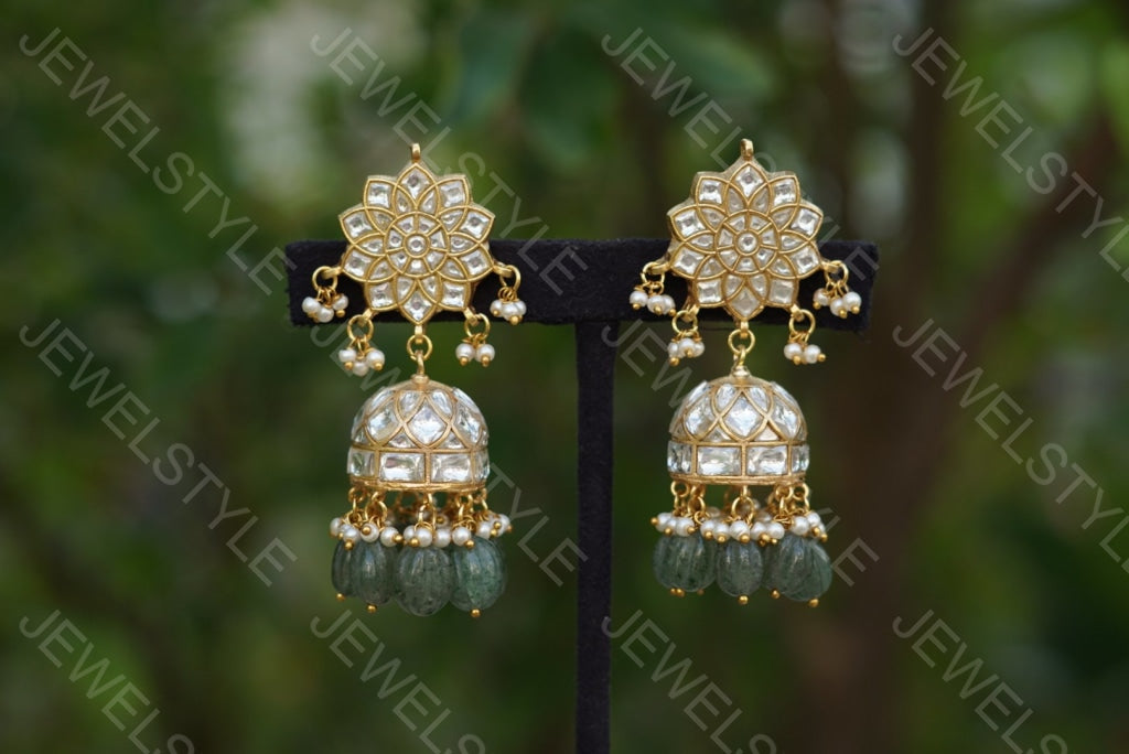 Kundan jhumki(PREORDER) 1-1128 - JEWELSTYLE