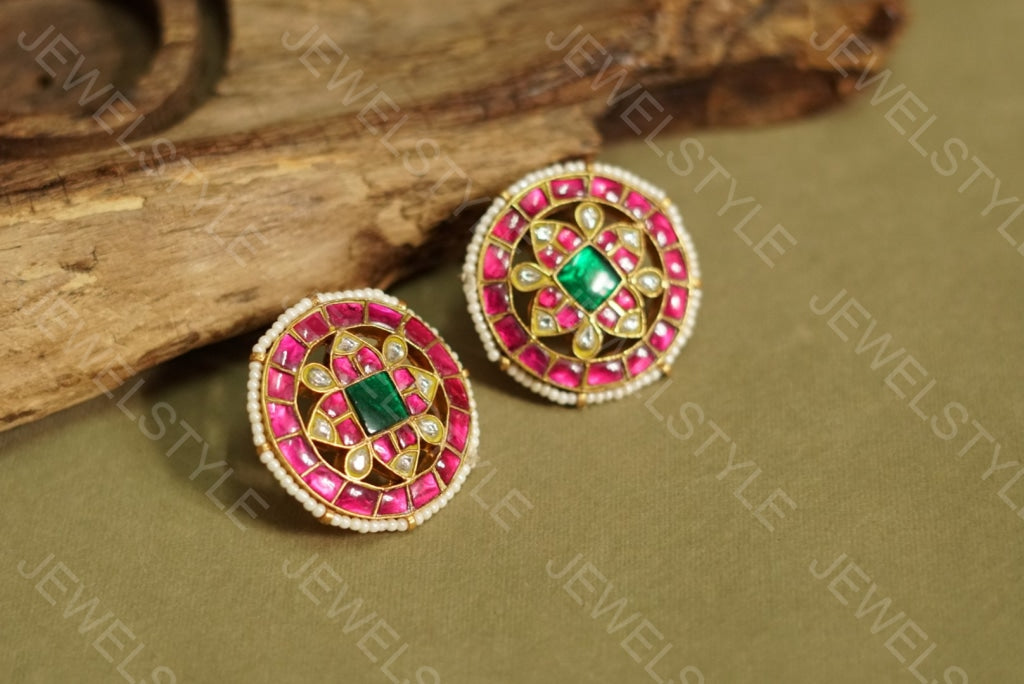 Kundan studs(1-1074)(PREORDER) - JEWELSTYLE