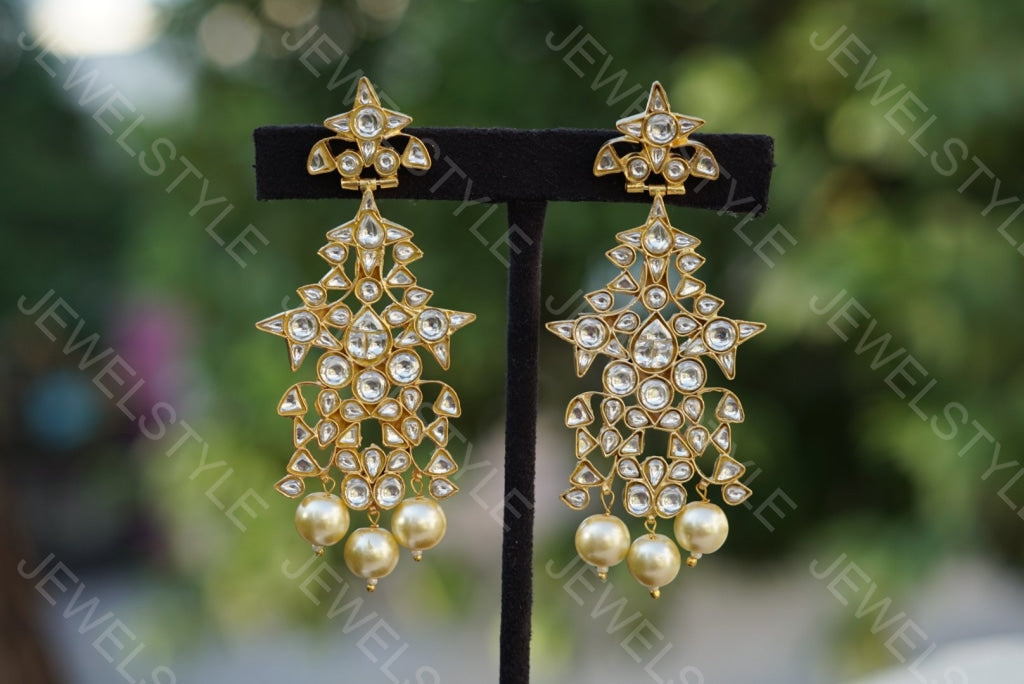 Kundan earrings (preorder) 1-853 - JEWELSTYLE