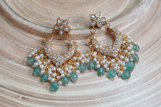 Kundan Earrings (1-2521)(R)(PREORDER)
