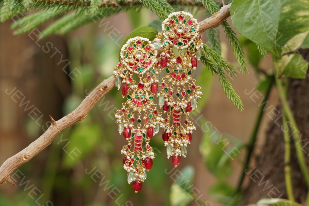 Kundan earrings(PREORDER) 1-946 - JEWELSTYLE