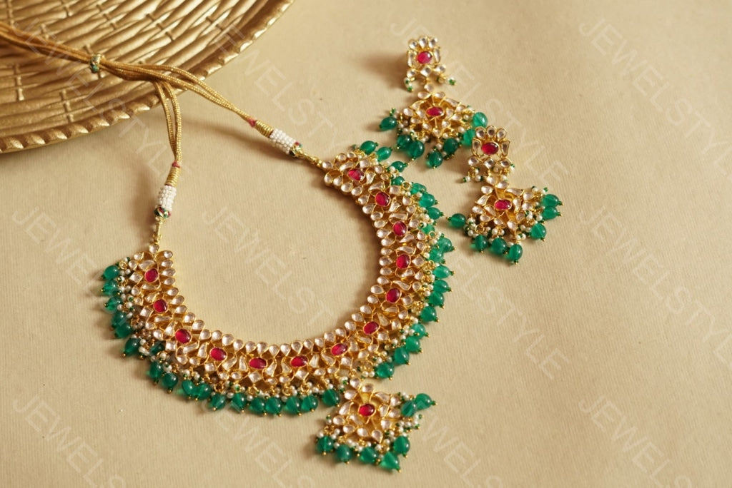 Kundan necklace set( Preorder) 4-669 - JEWELSTYLE