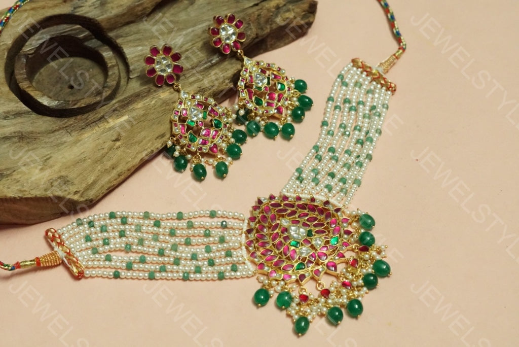 Kundan choker Set(Preorder) 4-369 - JEWELSTYLE
