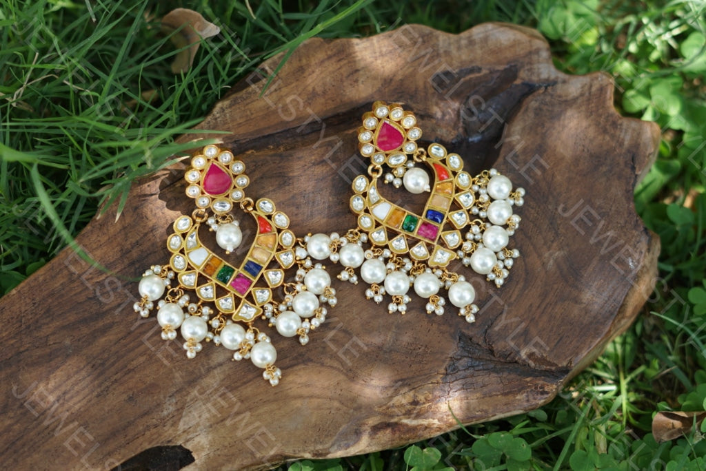 Kundan Earring (1-1322)(preorder) - JEWELSTYLE