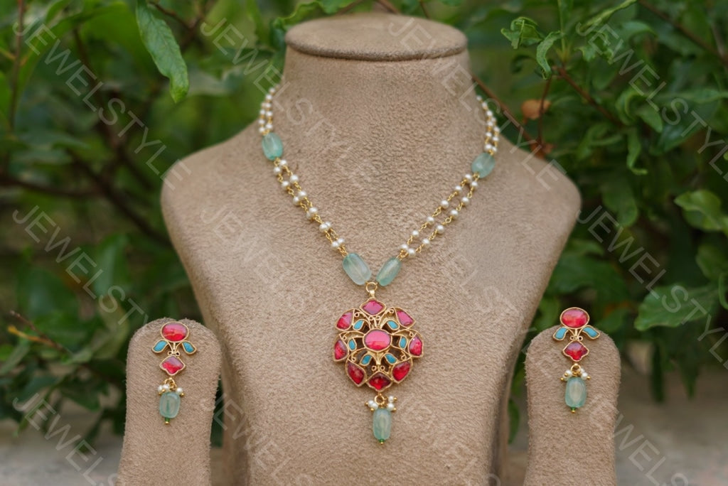 Pendant Necklace set(Preorder) 4-1497 - JEWELSTYLE