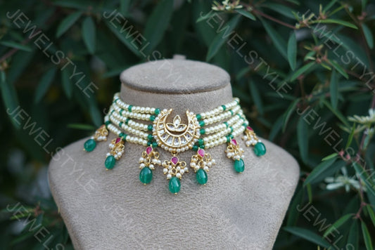 Kundan choker (4-2844)(N) - JEWELSTYLE