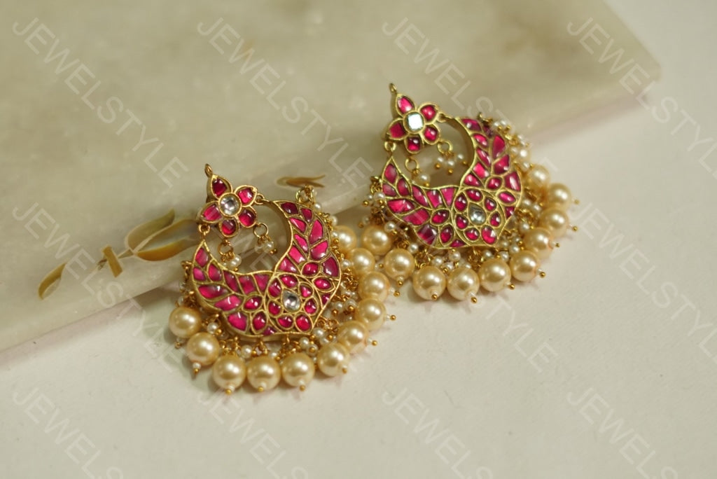 Kundan earrings(PREORDER) 1-1080 - JEWELSTYLE