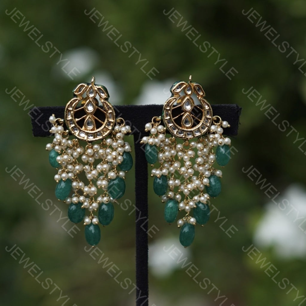 Kundan Earrings  (1-1219) - JEWELSTYLE