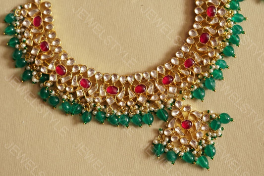 Kundan necklace set( Preorder) 4-669 - JEWELSTYLE