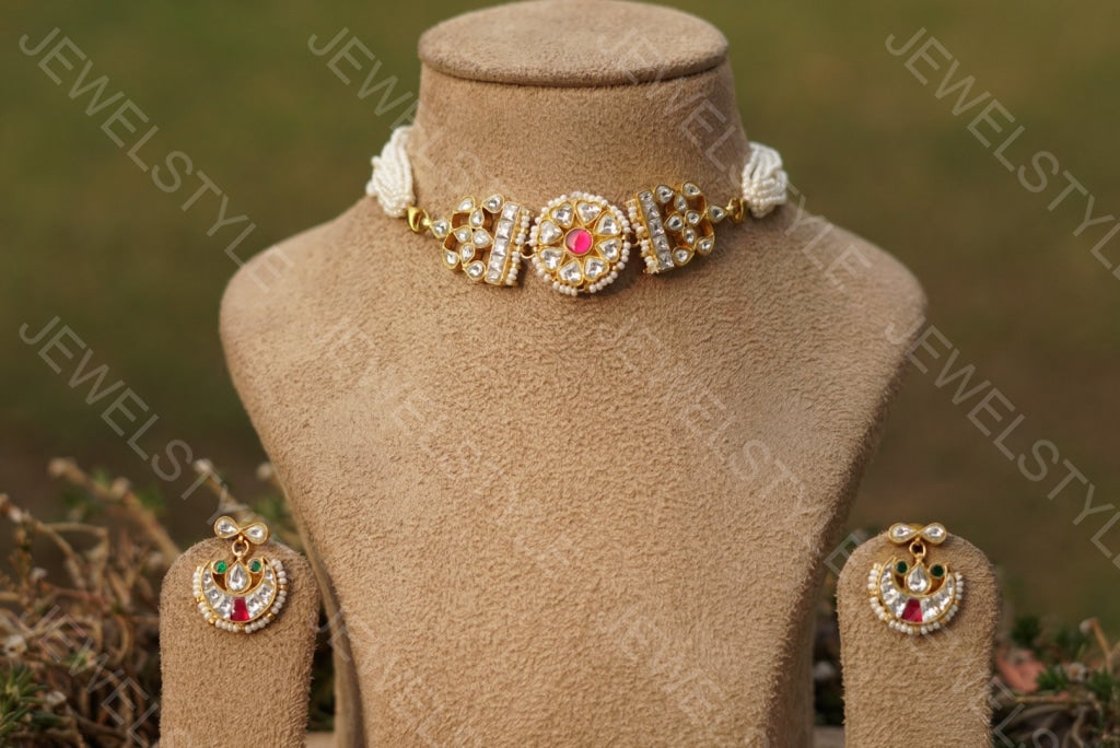 Kundan Choker set( Preorder) 4-962 - JEWELSTYLE