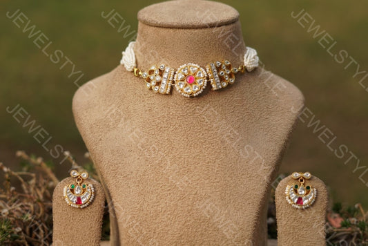Kundan Choker set( Preorder) 4-962 - JEWELSTYLE