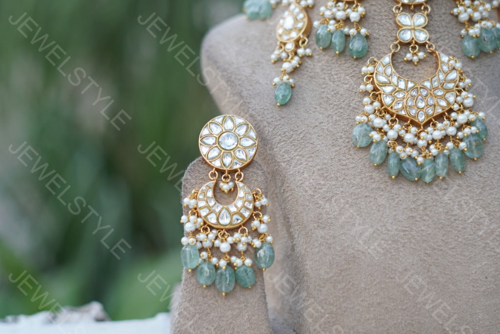 Kundan necklace set (4-3330)(PREORDER) - JEWELSTYLE