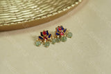 Kundan lotus Earrings(1-1521)(PREORDER)