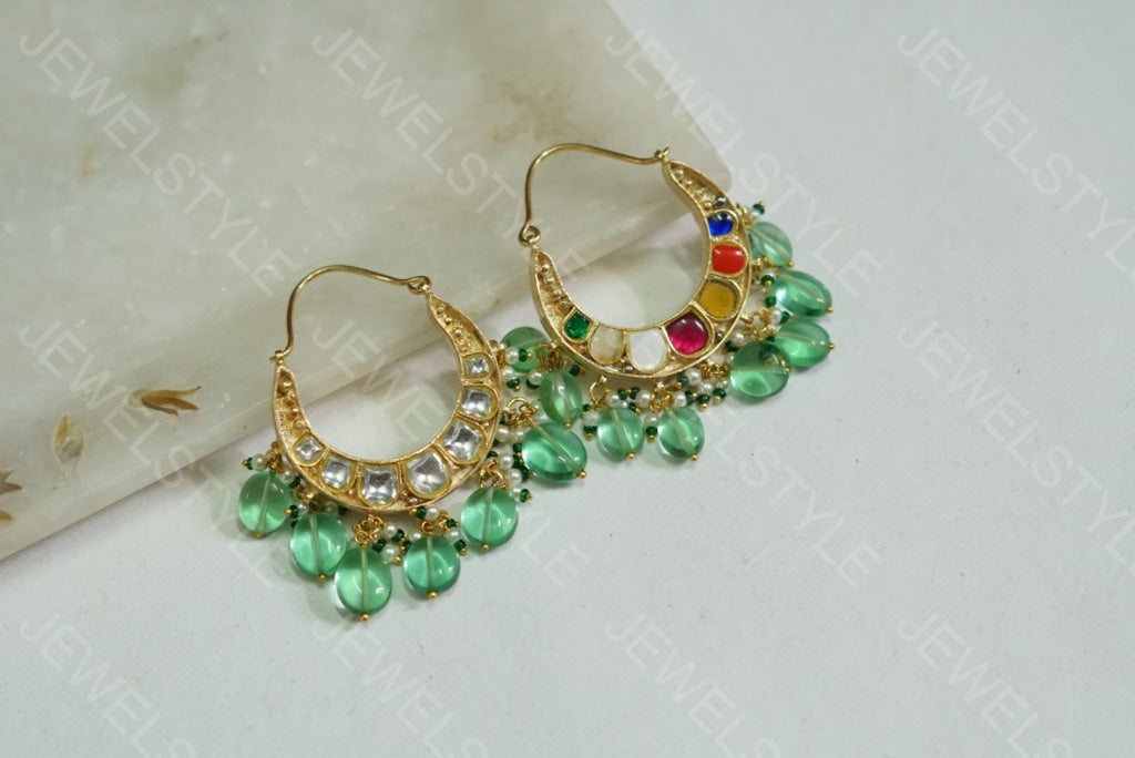 Kundan Earrings(PREORDER) 1-1159 - JEWELSTYLE