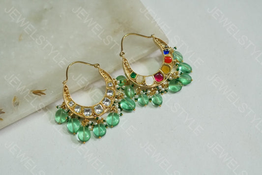 Kundan Earrings(PREORDER) 1-1159 - JEWELSTYLE