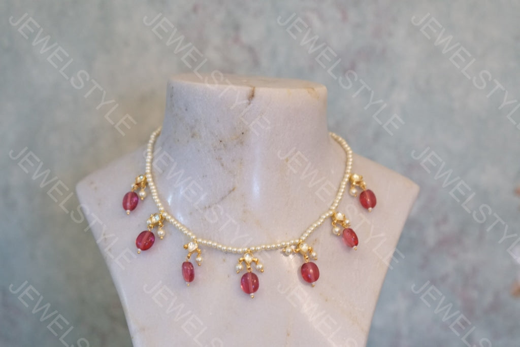 Kundan necklace (4-4206)(N) - JEWELSTYLE
