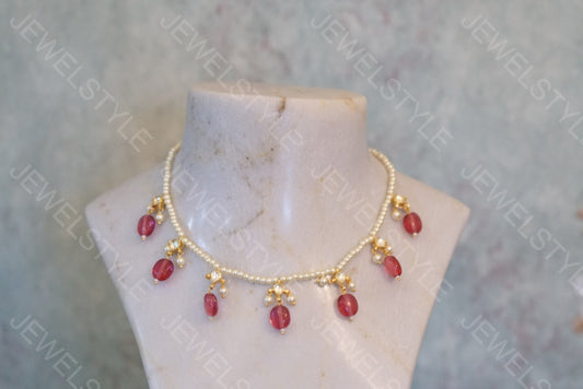 Kundan necklace (4-4206)(N) - JEWELSTYLE