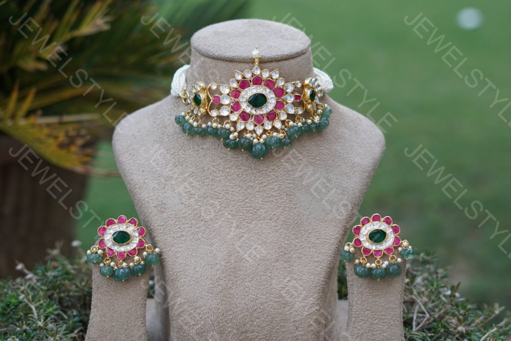 Kundan Choker set(Preorder) 4-817 - JEWELSTYLE