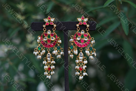 Kundan Earrings  (1-1514)(PREORDER) - JEWELSTYLE