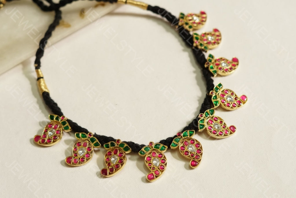 Kundan mango necklace(Preorder) 4-1164 - JEWELSTYLE