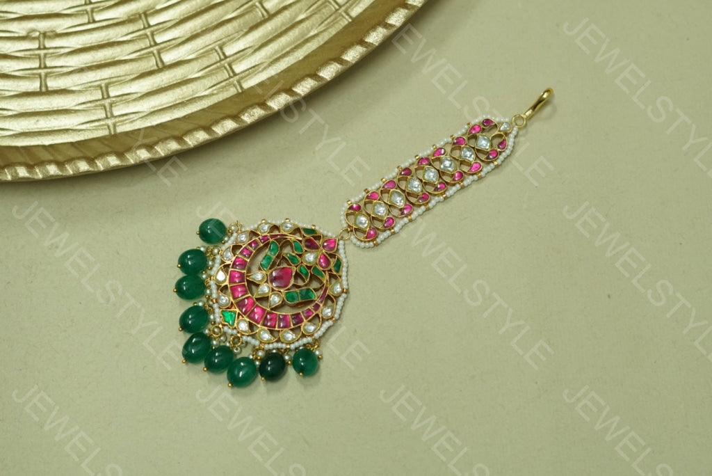 Big Kundan Maangtika (5-510) (PREORDER) - JEWELSTYLE