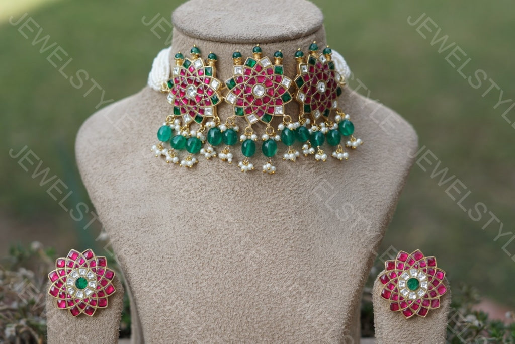 Kundan choker set(Preorder)4-922 - JEWELSTYLE