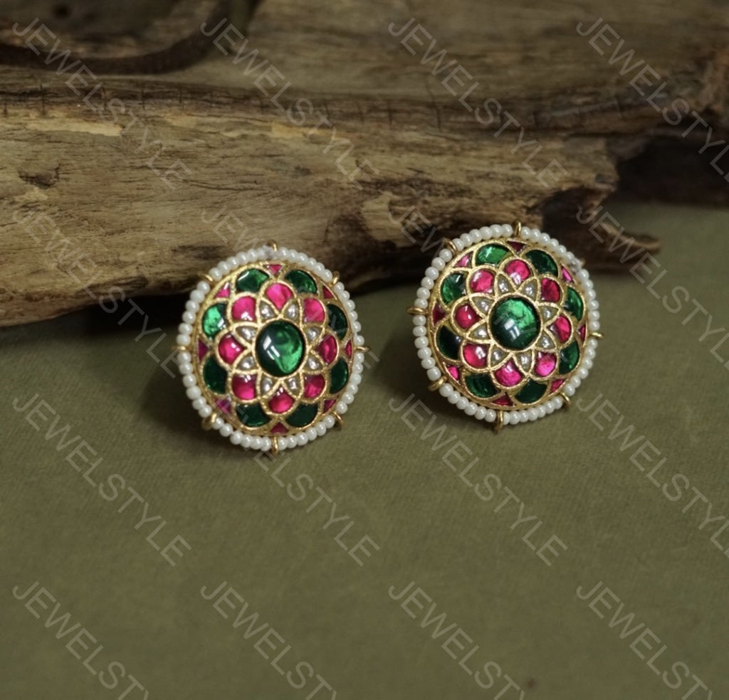 Kundan studs(1-614)(Preorder) - JEWELSTYLE