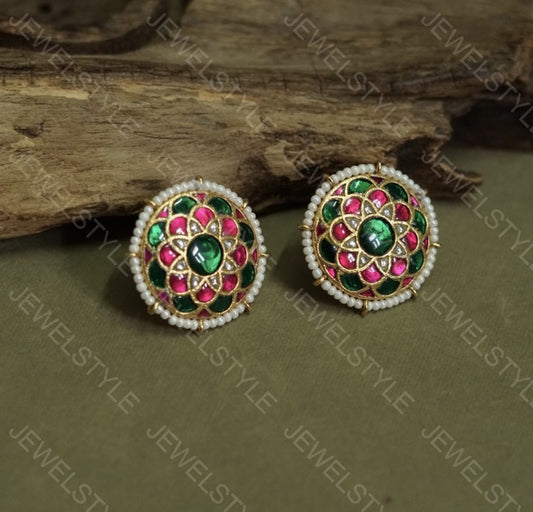 Kundan studs(1-614)(Preorder) - JEWELSTYLE