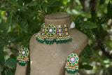 Kundan  Choker Set(4-3823)(R) (PREORDER)