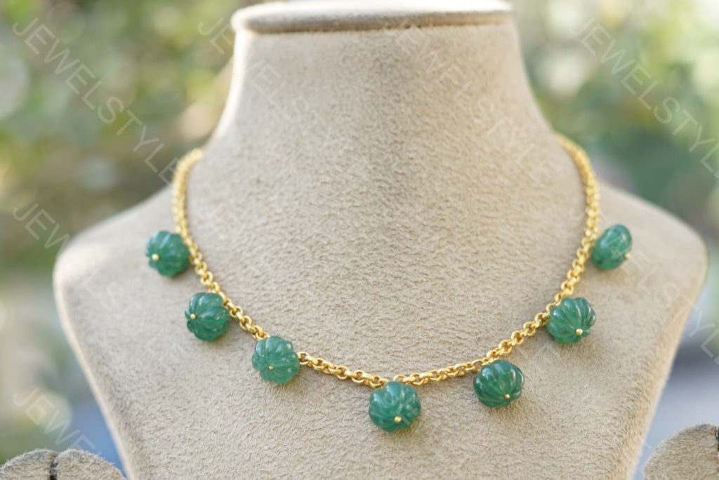 Fluorite beads Necklace (4-2832) - JEWELSTYLE