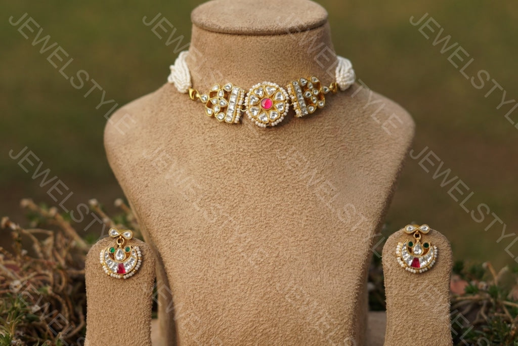 Kundan Choker set( Preorder) 4-962 - JEWELSTYLE