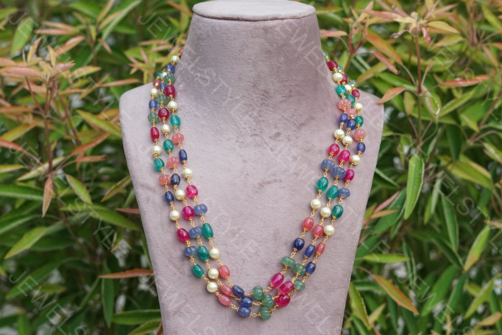 Multibeads Necklace(4-1692)(N) - JEWELSTYLE