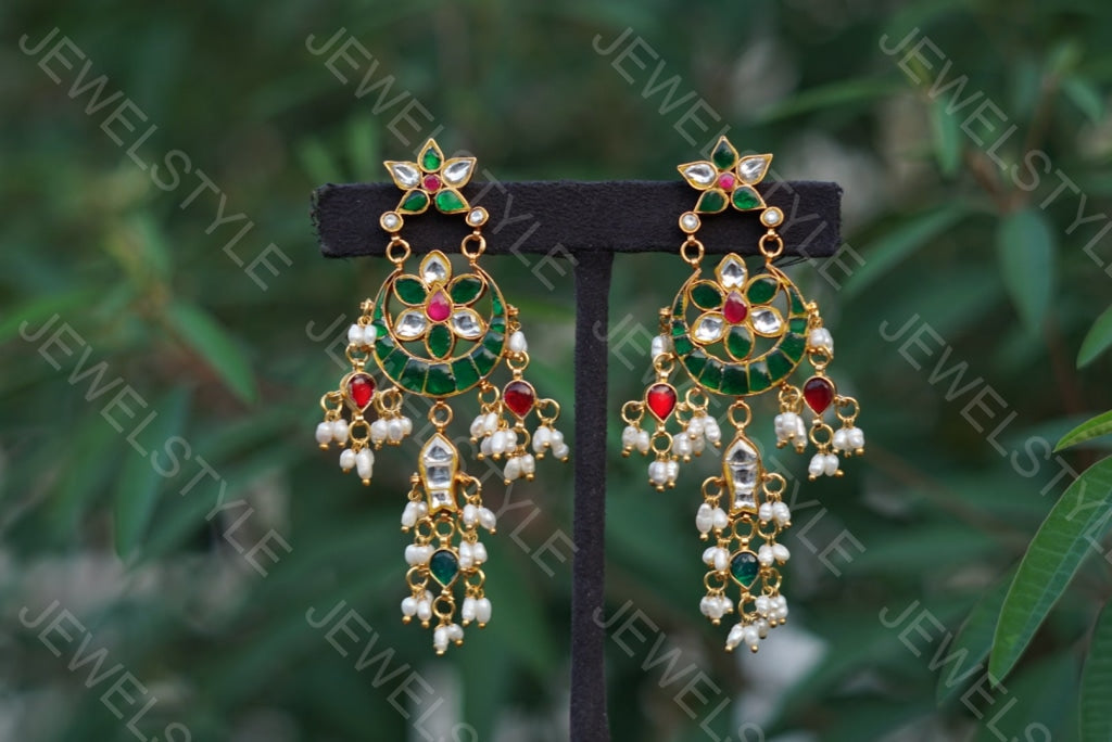 Kundan Earrings  (1-1512)(PREORDER) - JEWELSTYLE