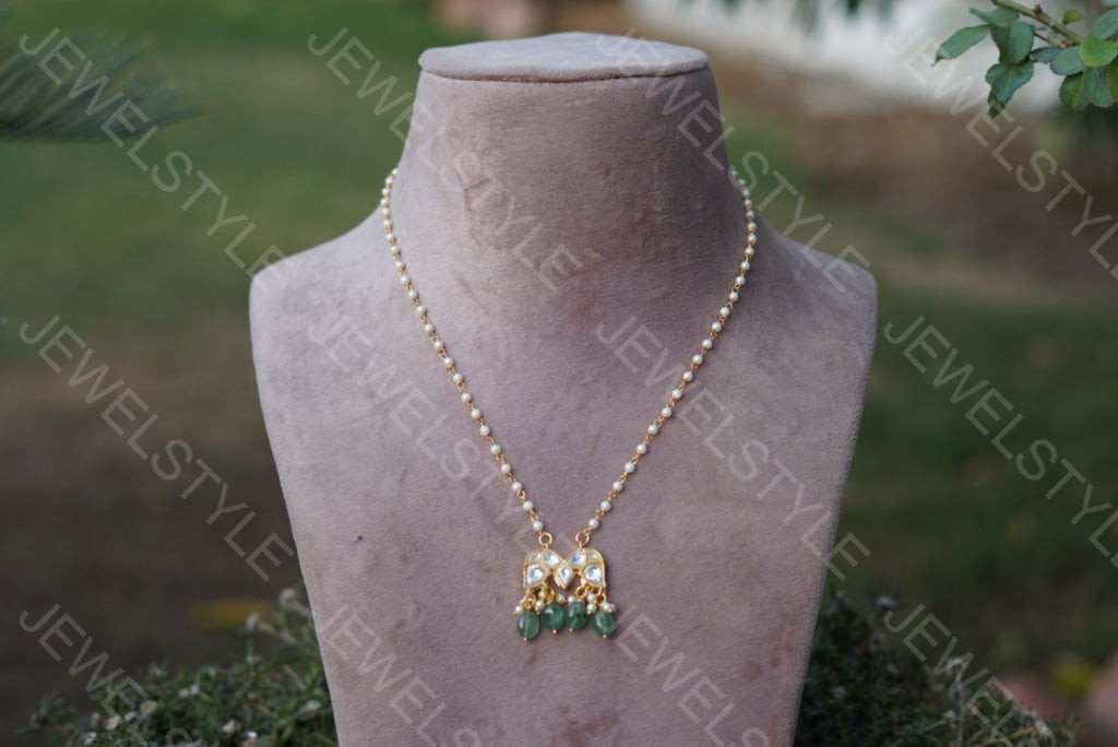 Kundan pendant Chain (4-2836)(R)( already discounted) - JEWELSTYLE