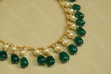 Green beads necklace