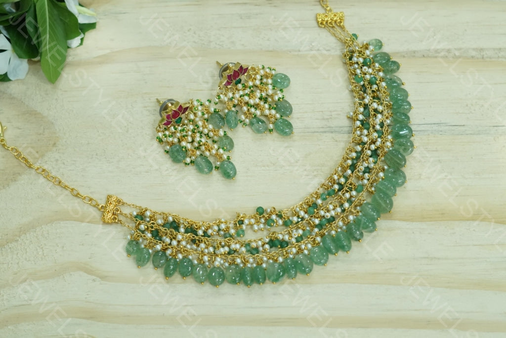 Beads Necklace Set (4-3488)( offer piece) N - JEWELSTYLE