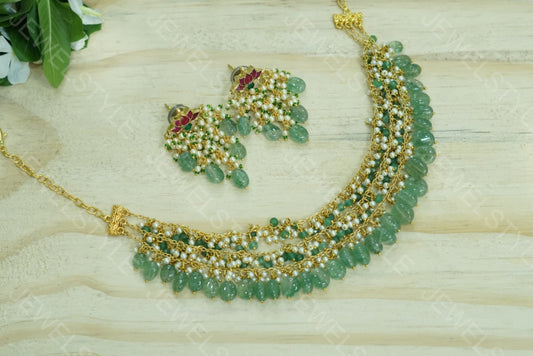 Beads Necklace Set (4-3488)( offer piece) N - JEWELSTYLE