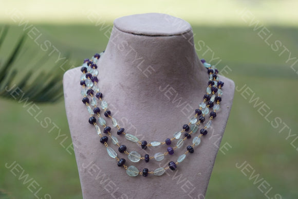 Amethyst beads Necklace (4-4641)(OFFER PIECE)(N)