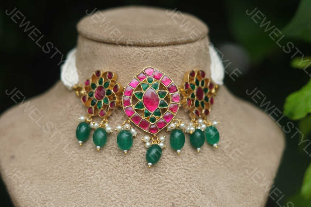 Kundan choker set(Preorder) 4-358 - JEWELSTYLE