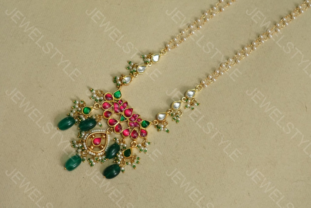Kundan pendant Chain (4-2837)(PRE ORDER)(R)