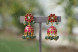 Pink Kundan jhumki (1-1876)(PREORDER)