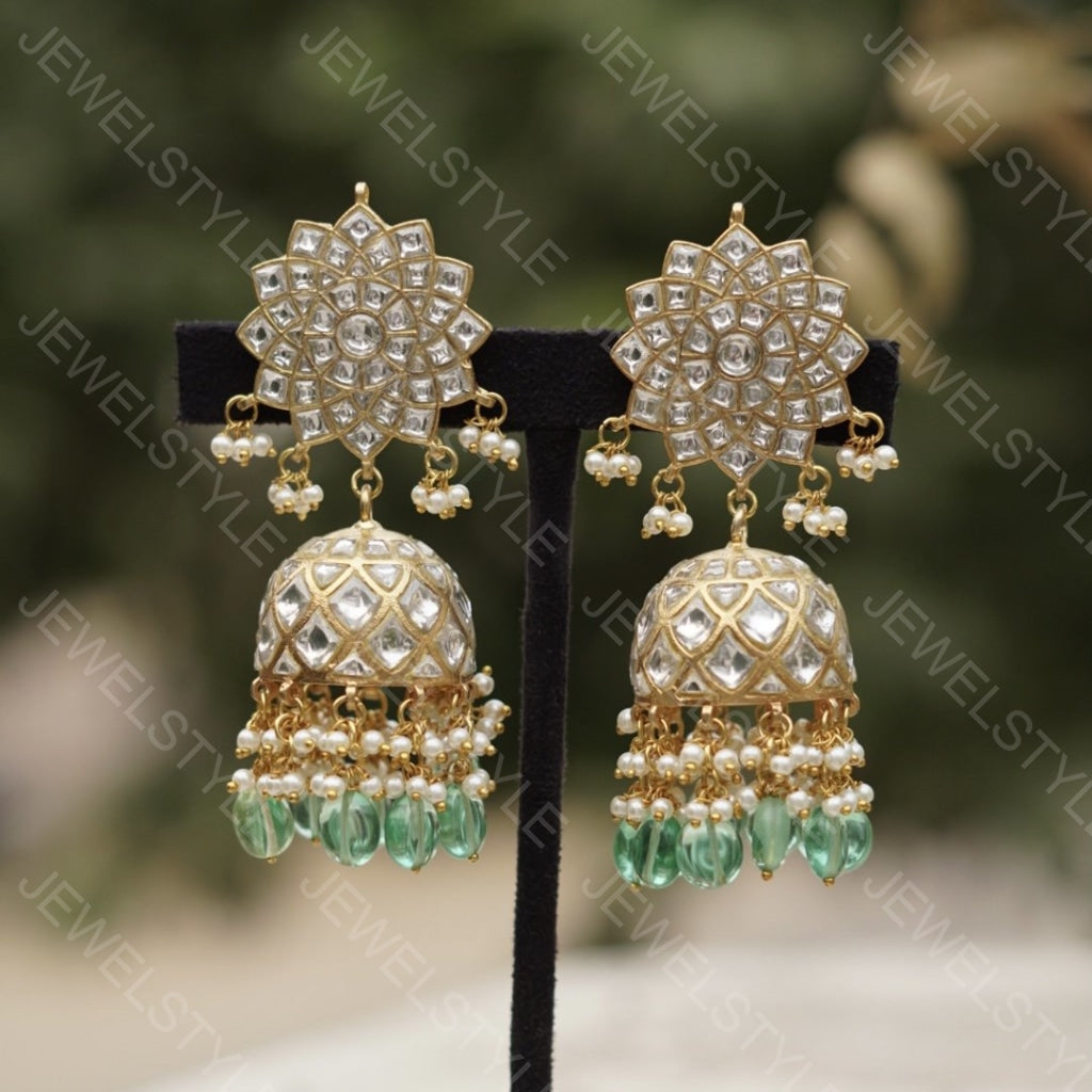 Kundan earrings(Preorder) 1-714 - JEWELSTYLE