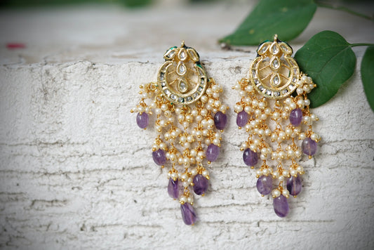Kundan earrings (1-2738)(N)