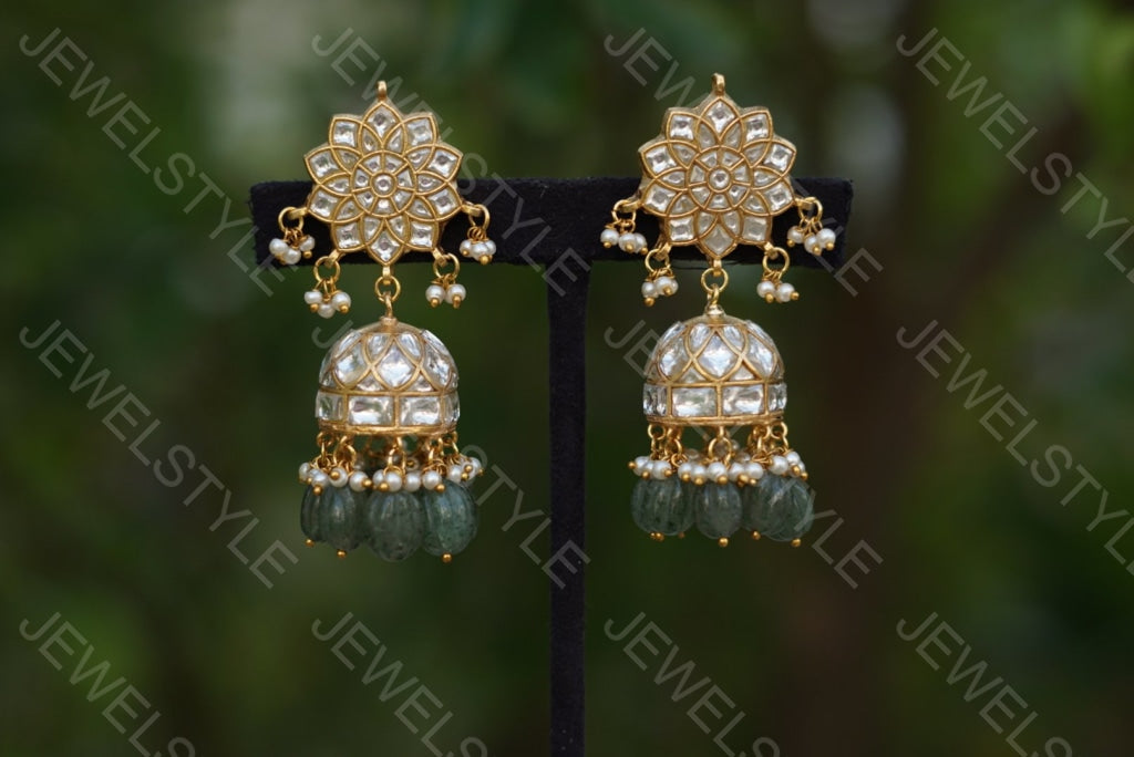 Kundan jhumki(PREORDER) 1-1128 - JEWELSTYLE