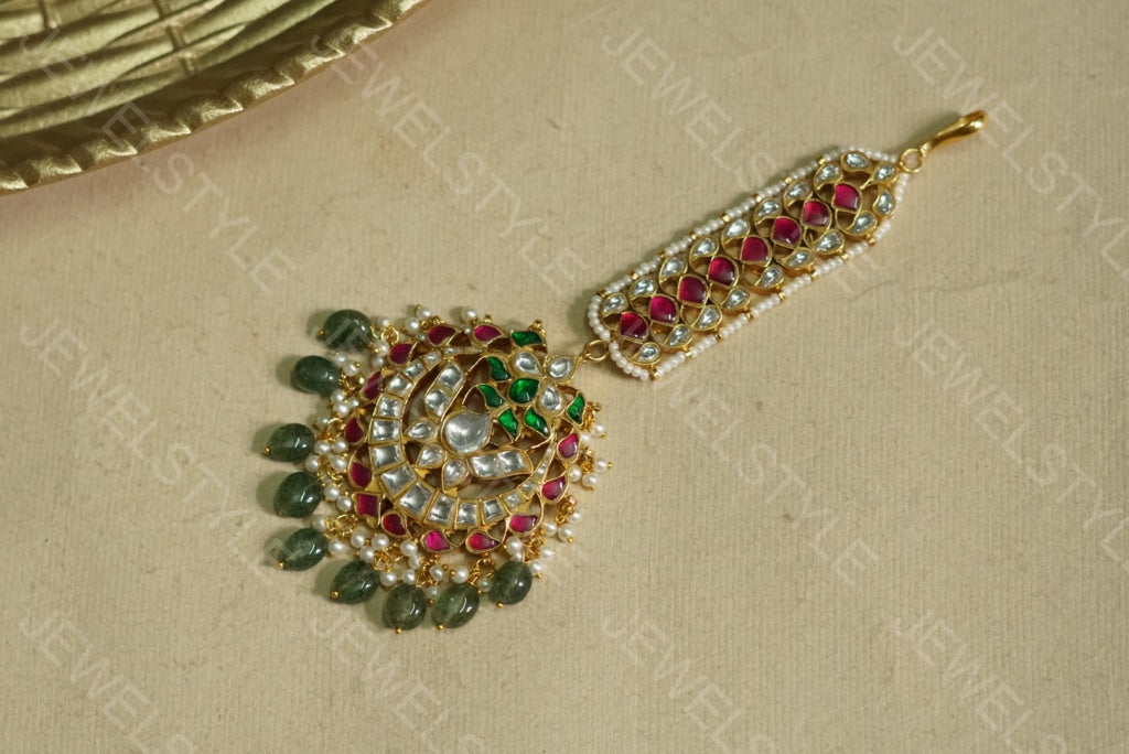 Big Kundan Maangtika (5-770)(PREORDER) - JEWELSTYLE