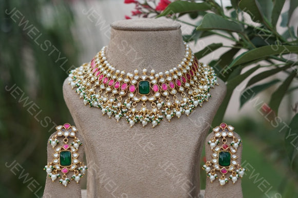 Kundan Choker set(4-1245)(PREORDER)