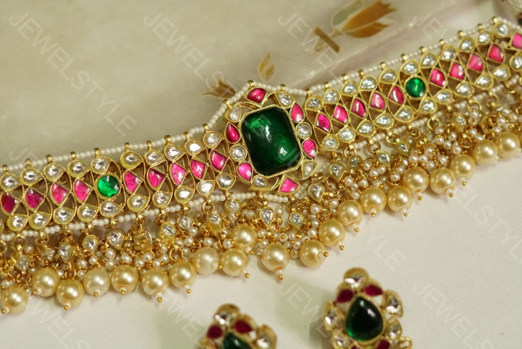 Kundan Choker set(PREORDER)(4-1517) - JEWELSTYLE