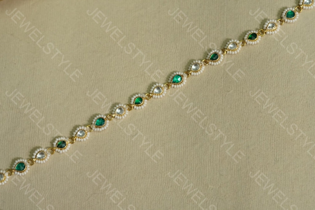 Green Kundan sispatti( 5-45) - JEWELSTYLE